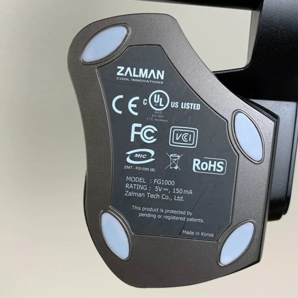 Zalman FG1000 Black 6-Button 5V USB Wired Ergonomic Gaming Gun Mouse